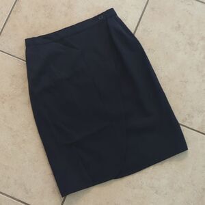 Vintage Escada Black Skirt Wool Blend - Size 38